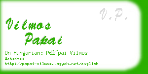 vilmos papai business card